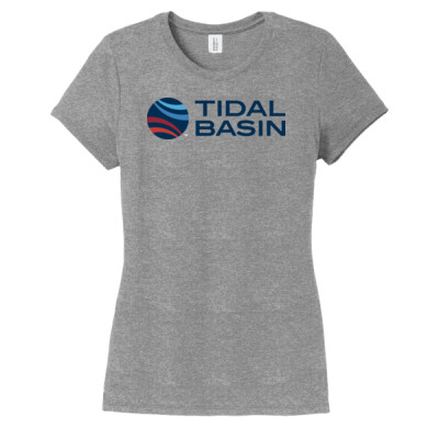 Ladies District Perfect Tri Tee - Blue Logo Thumbnail