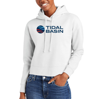 Ladies District VIT Fleece Hoodie - Blue Logo Thumbnail